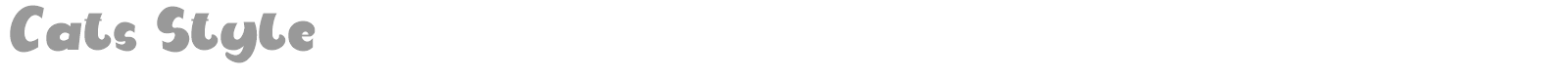 Cats Style font preview